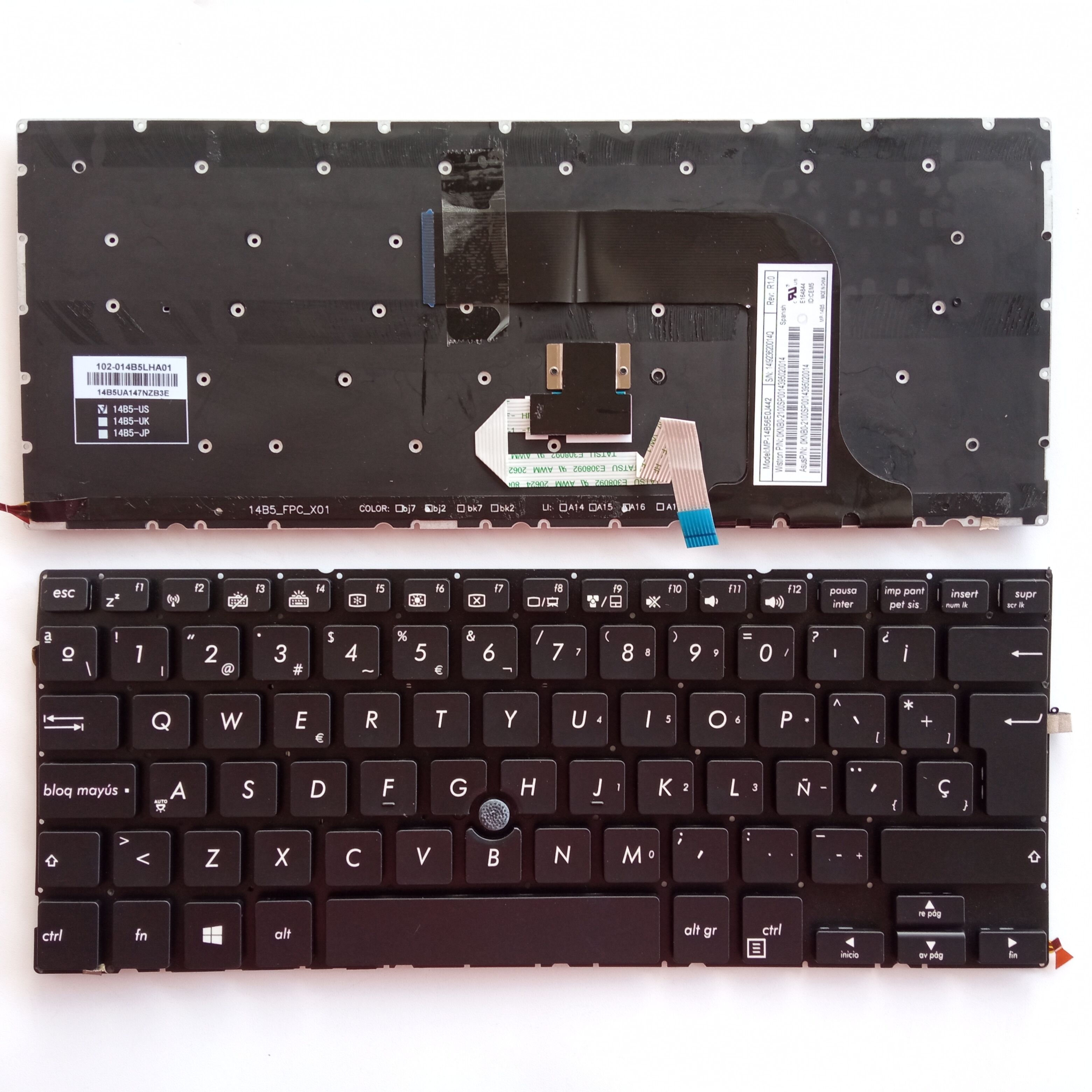 Picture of New Replacement Laptop Keyboard For ASUS BU201 BLACK With Point SP Layout